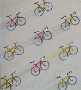 John D, teenage wallpaper, bikes, mixed media. 11.20.jpg